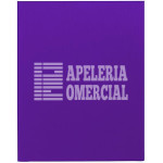 PASTAS P/ENCUADERNAR TRANSPARENTE RAYADO T.C JGO. MORADO